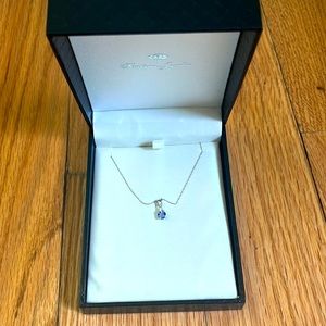 💥💥 10KWG .04 Diamond Tanzanite Necklace